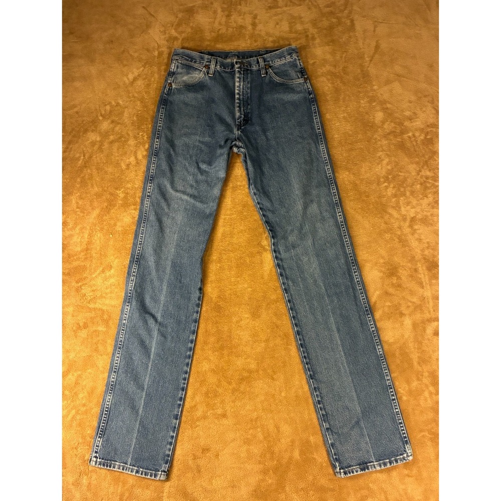 VTG Wrangler Mens Jeans 32x38* Light Blue Denim Cowboy Cut Original Fit 13MWZ